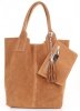 Bőr táska shopper bag Genuine Leather vörös 801